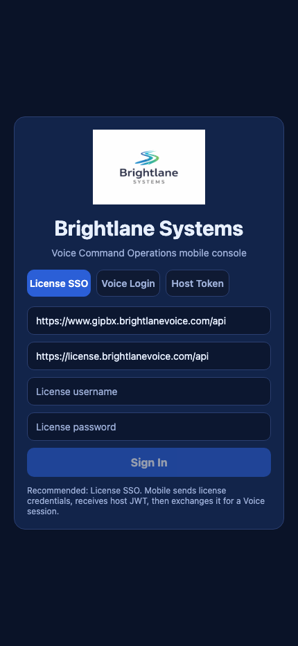 Hospitality mobile view