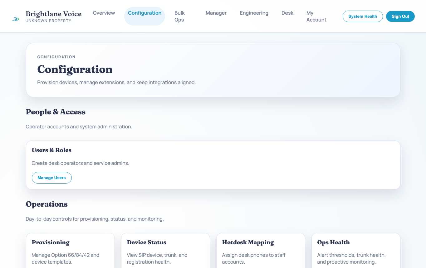 Hospitality overview screenshot